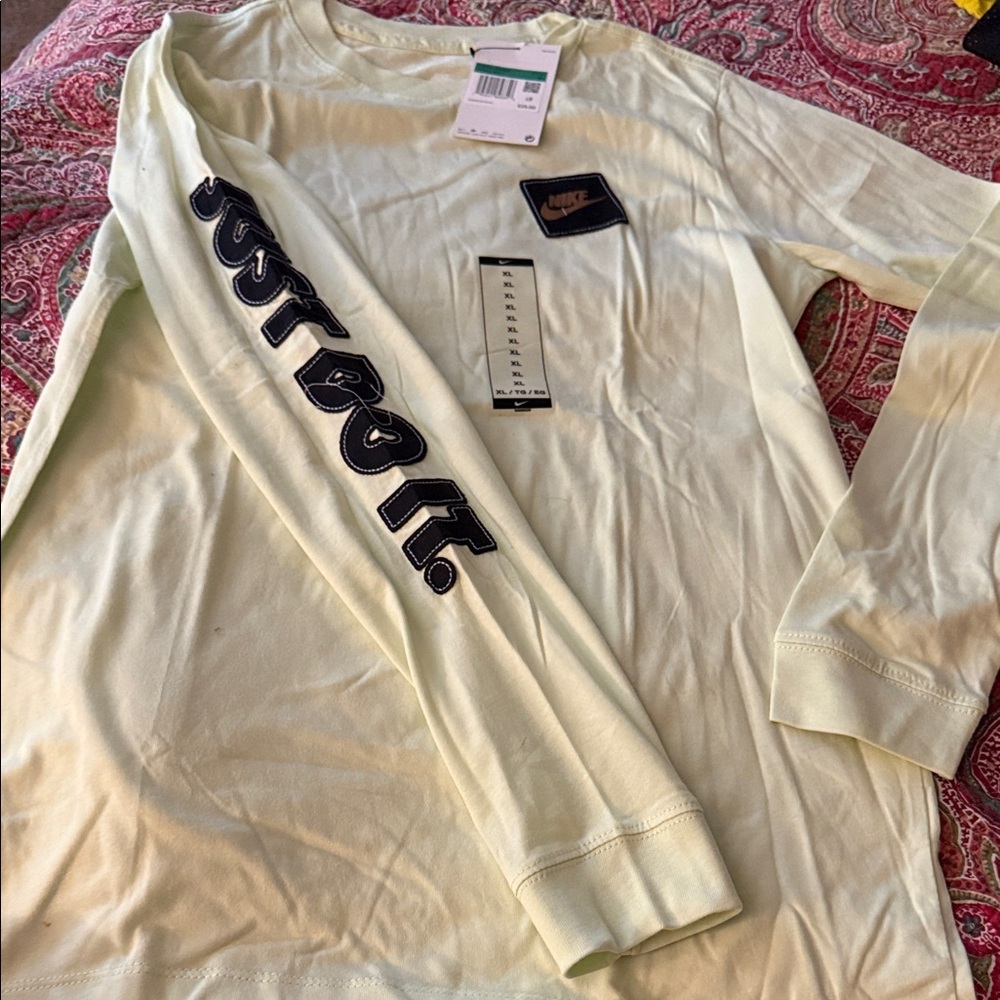 Nike Men's Light Cream Crewneck Sweater